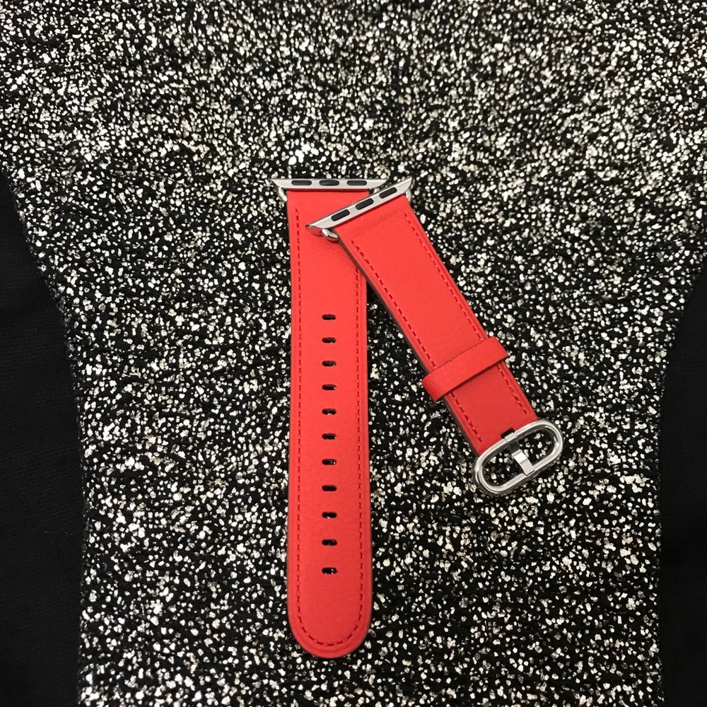 NEW APPLE WATCH RED NATURAL LEATHER BANDS 38MM❣️